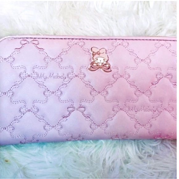 NWOT Sanrio My Melody Pastel Pink Faux Leather Zip Around Women’s Kawaii Wallet - Picture 1 of 3